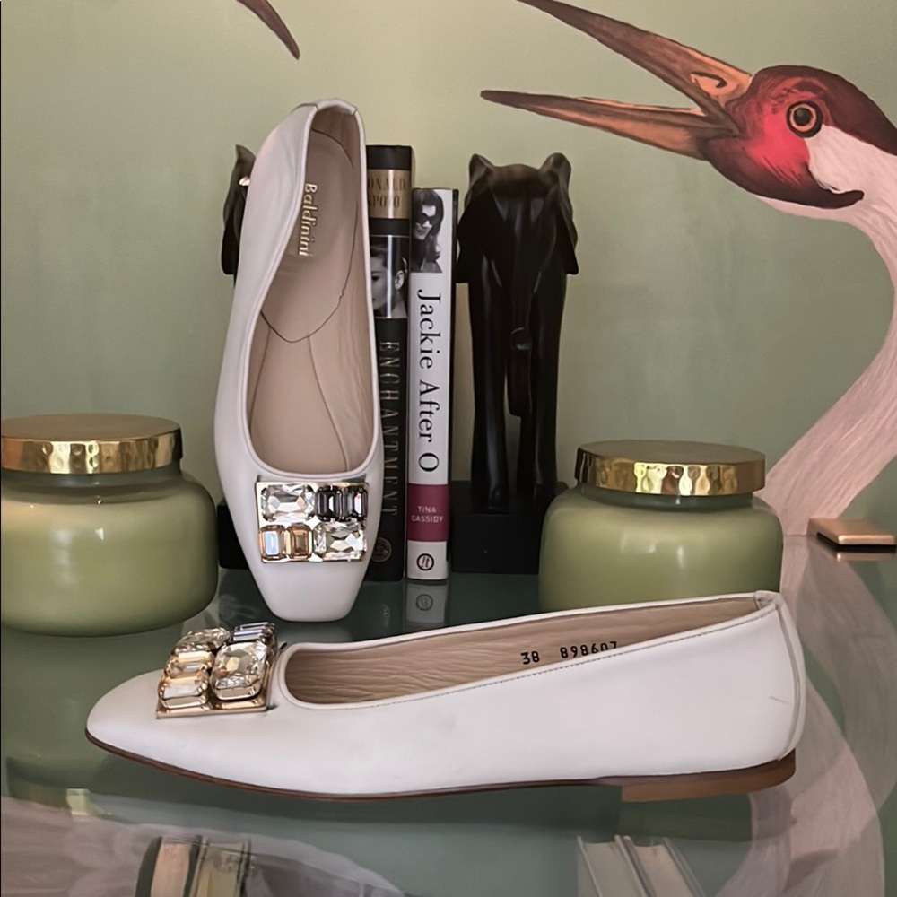 Baldinini White Flats Classic Loafers - Picture 4 of 7